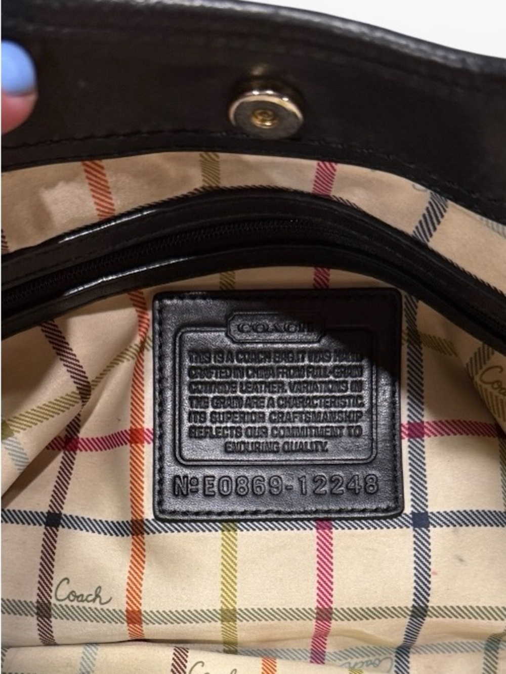 COACH Madison Pinnacle Black Leather Maggie Shoulder Bag 12248 - Picture 13 of 16